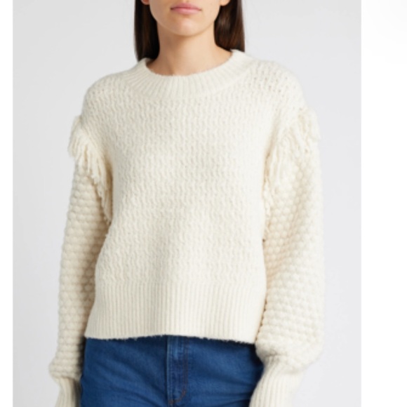 Treasure & Bond Mixed
Stitch Fringe Sweater
IVORY DOVE, Size Small - Picture 1 of 2